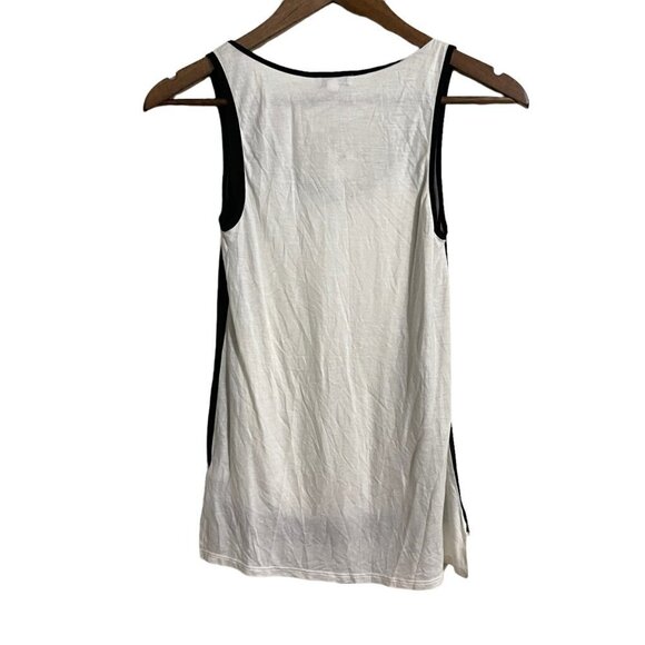 Express Womens NWT White black Sheer Panel Sleeveless Tank Top Blouse XS - Picture 6 of 6